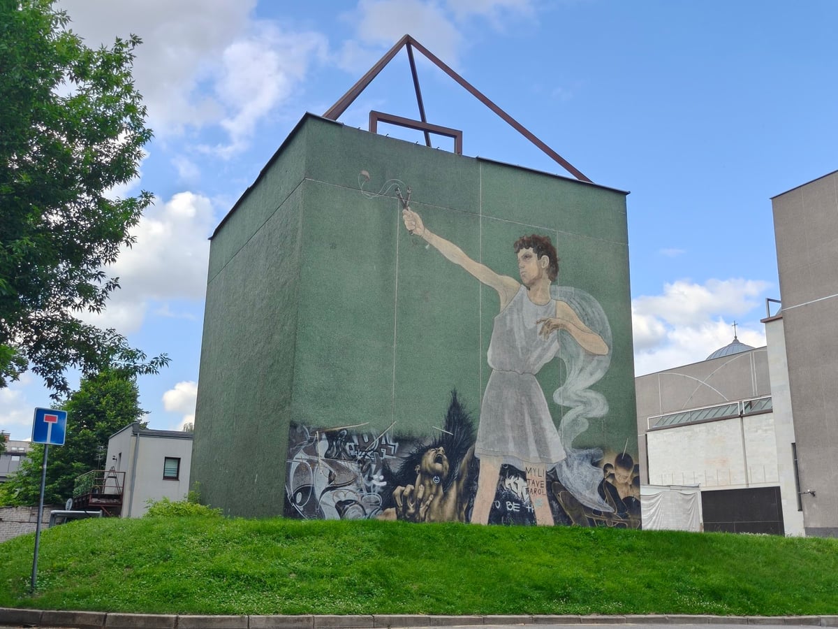 Otro mural de la ruta por Kęstučio
