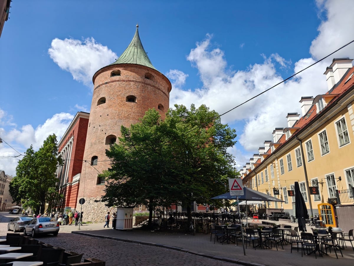 La torre de la Pólvora, en Riga