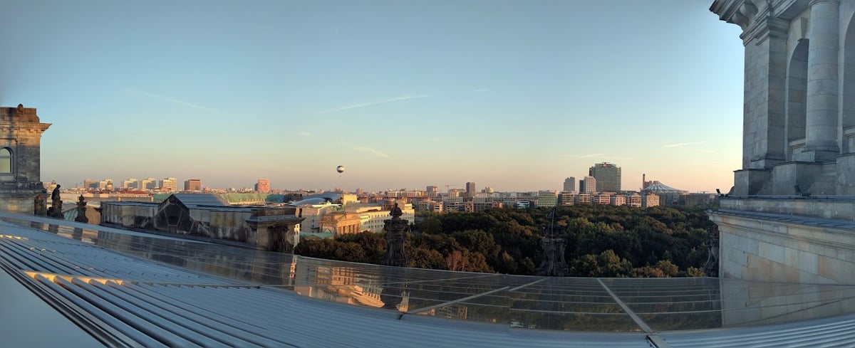 Vista de Berlín desde la terraza del Reichstag