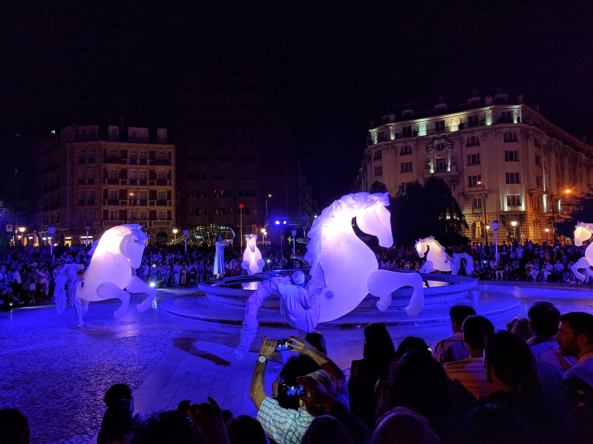 Fotografía durante el evento de Noche Blanca 2017 Gau Zuria, al que tuve la oportunidad de asistir.