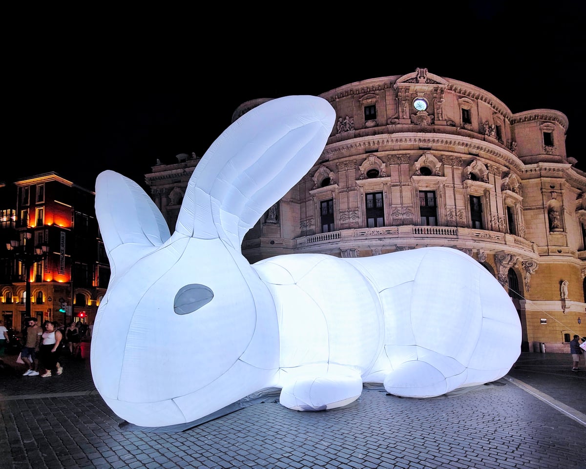Fotografía durante el evento de Noche Blanca Bilbao 2022 Gau Zuria, al que tuve la oportunidad de asistir.