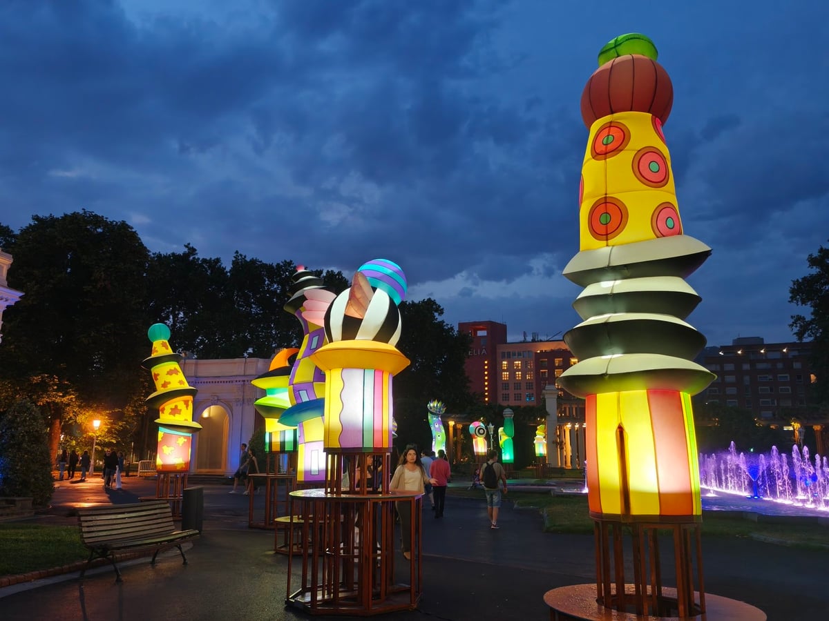 Billevesées, figuras de colores en el parque de Doña Casilda