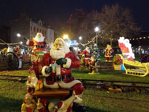 Puestos de comida del mercado de Navidad de Sainte-Catherine