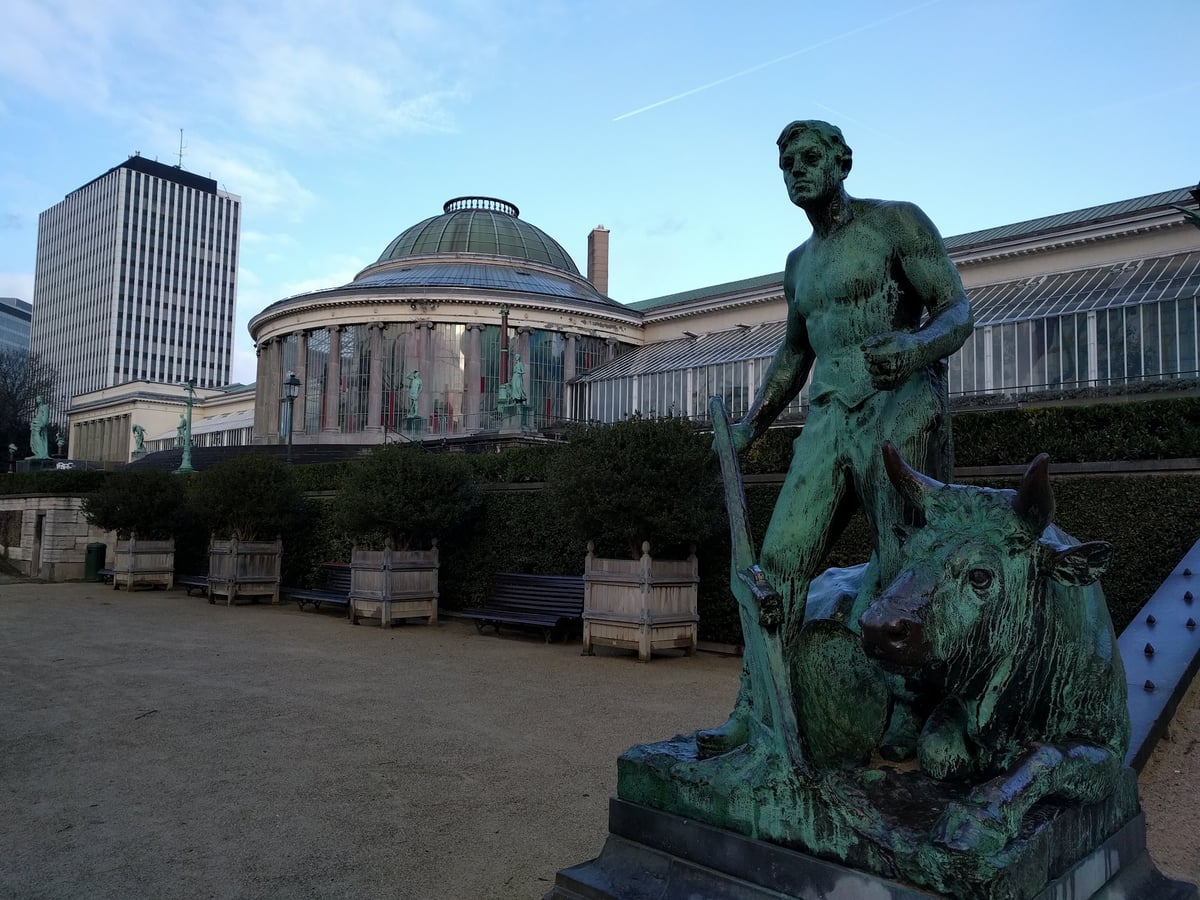 Invernadero histórico del antiguo Jardín Botánico de Bruselas