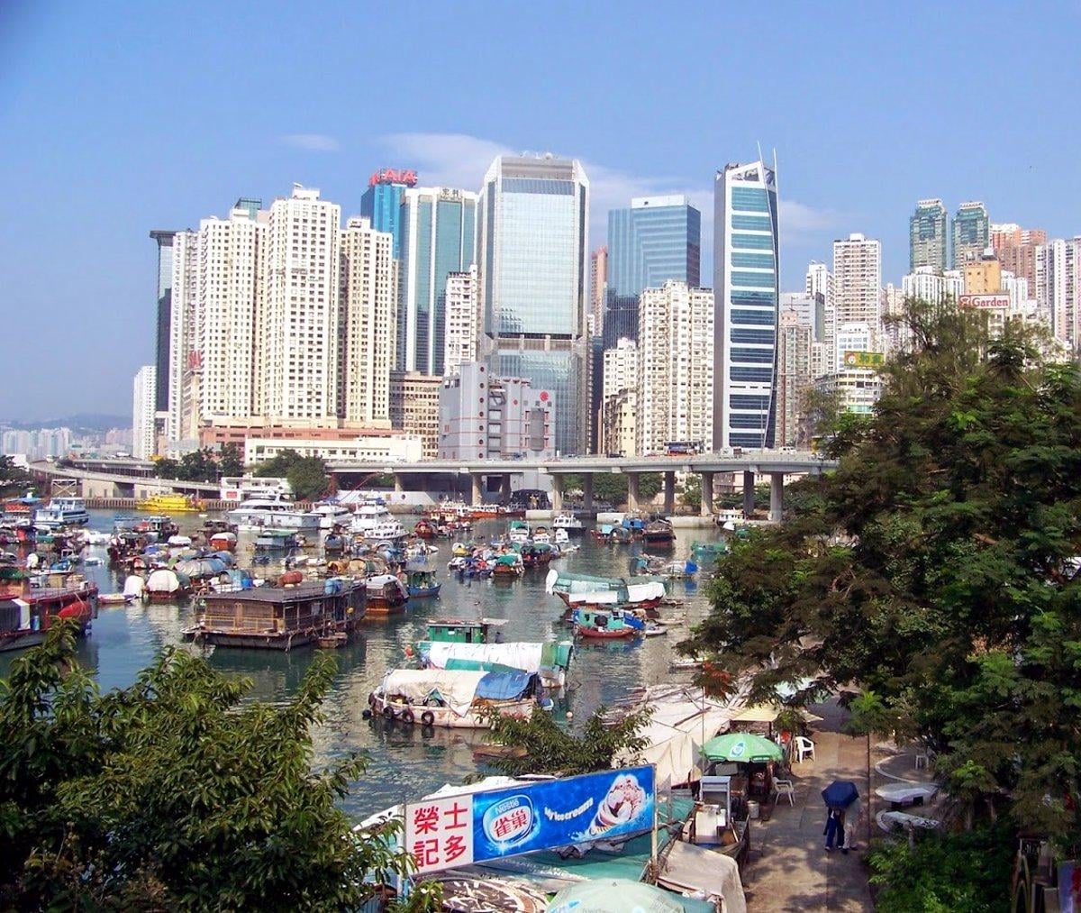 Calle, edificio, paisaje o escena urbana de Hong Kong