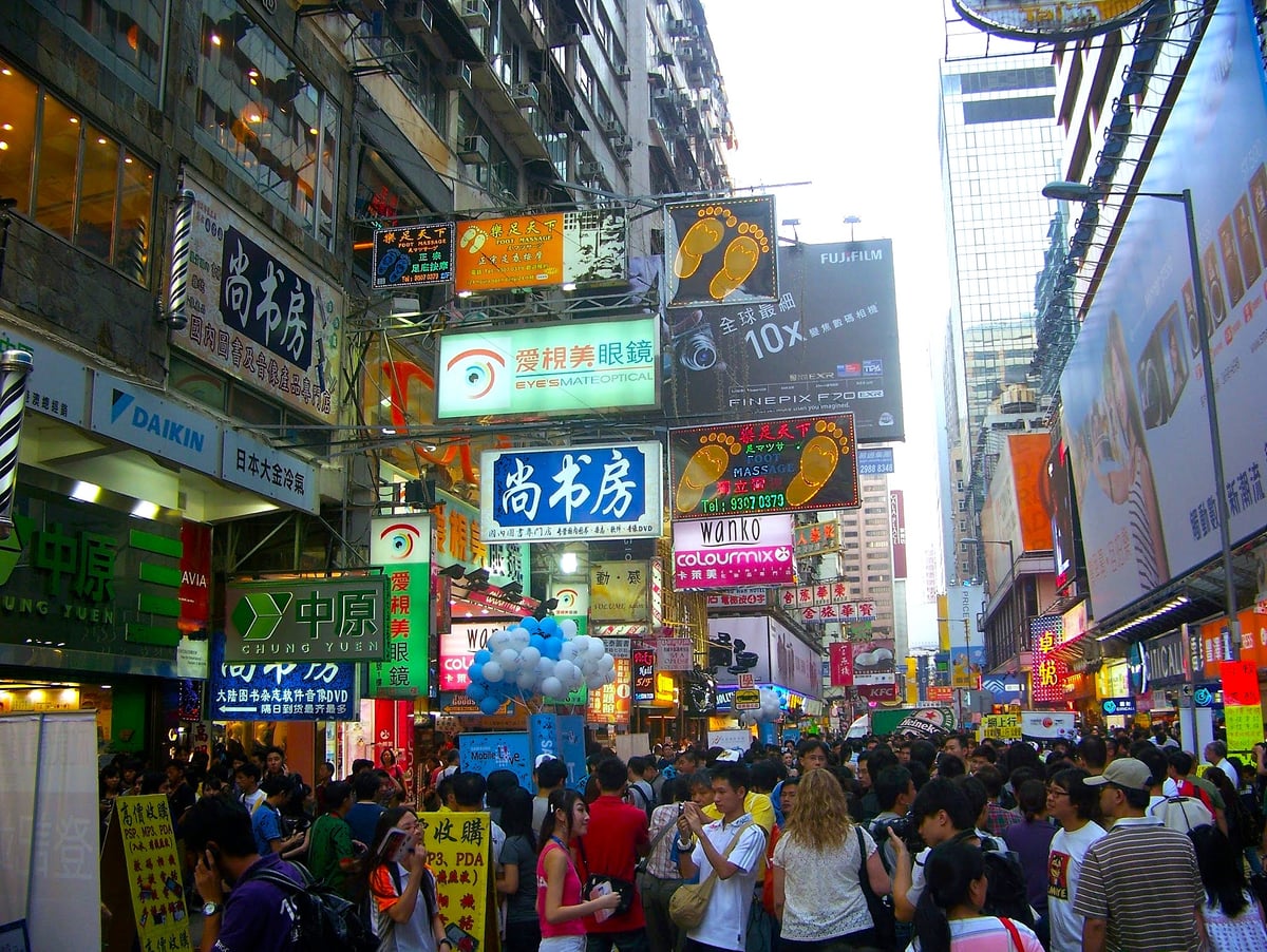 Calle, edificio, paisaje o escena urbana de Hong Kong