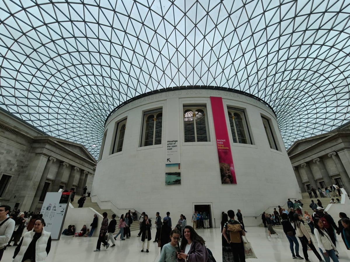 Una de las salas del British Museum, uno de la decena de museos de primer nivel mundial que no cobran entrada en Londres