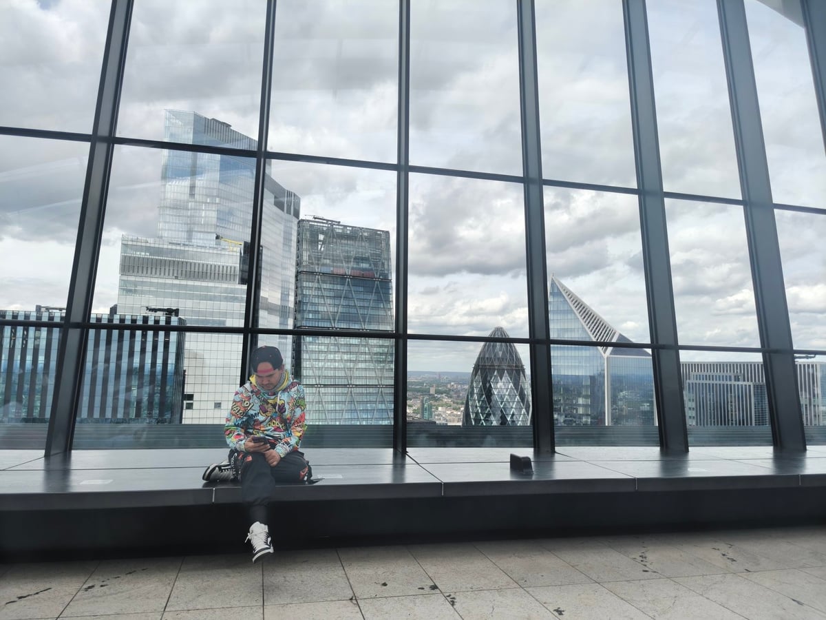 La terraza exterior del Sky Garden, el único de los miradores gratuitos de Londres que se puede pisar al aire libre