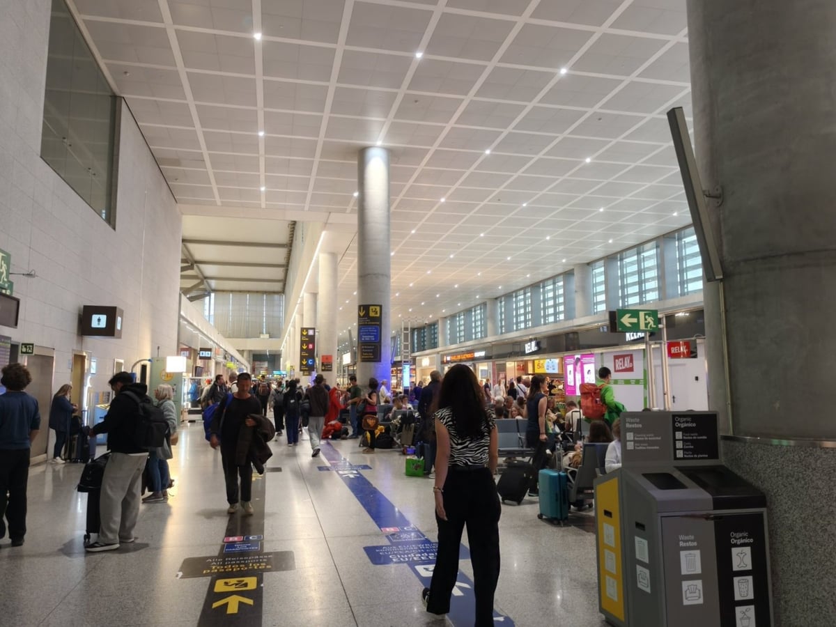 El interior del aeropuerto de Málaga.