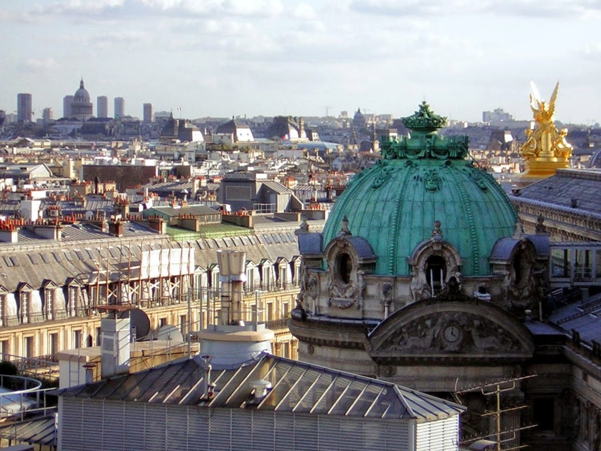La Ópera Garnier vista desde la terraza de las Galerías Lafayette.