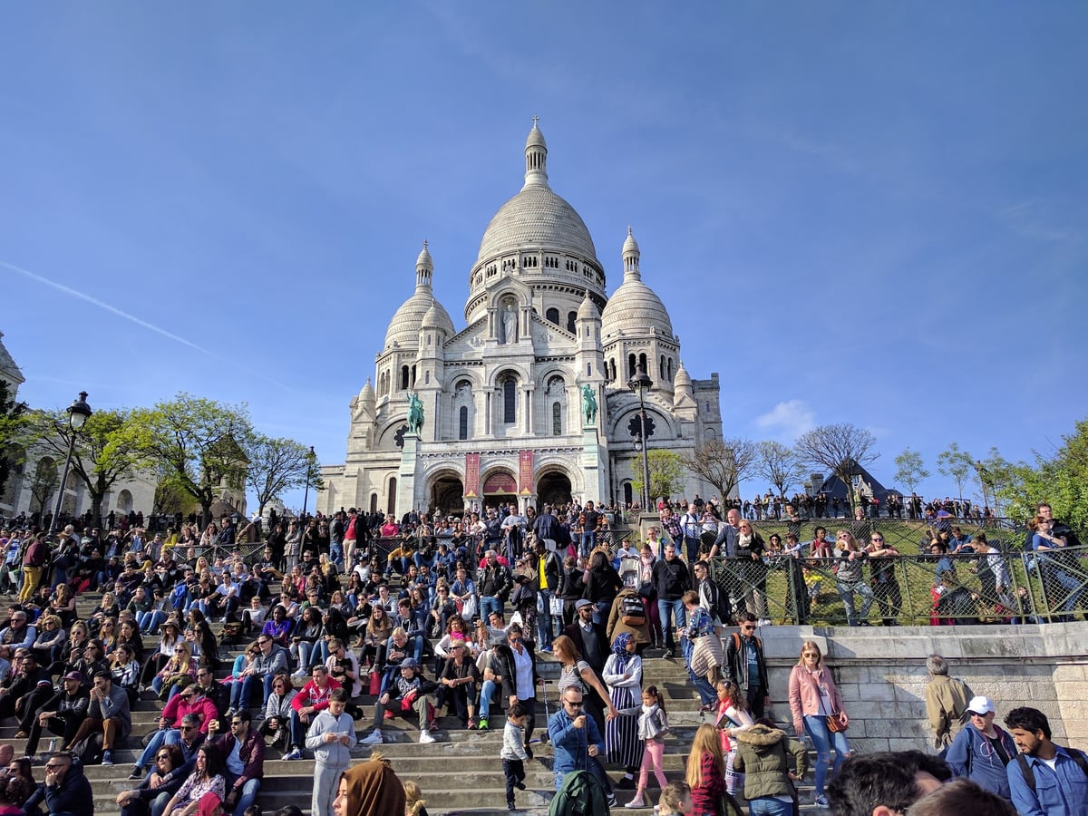 Montmartre y la basílica del Sacré-Cœur de París.