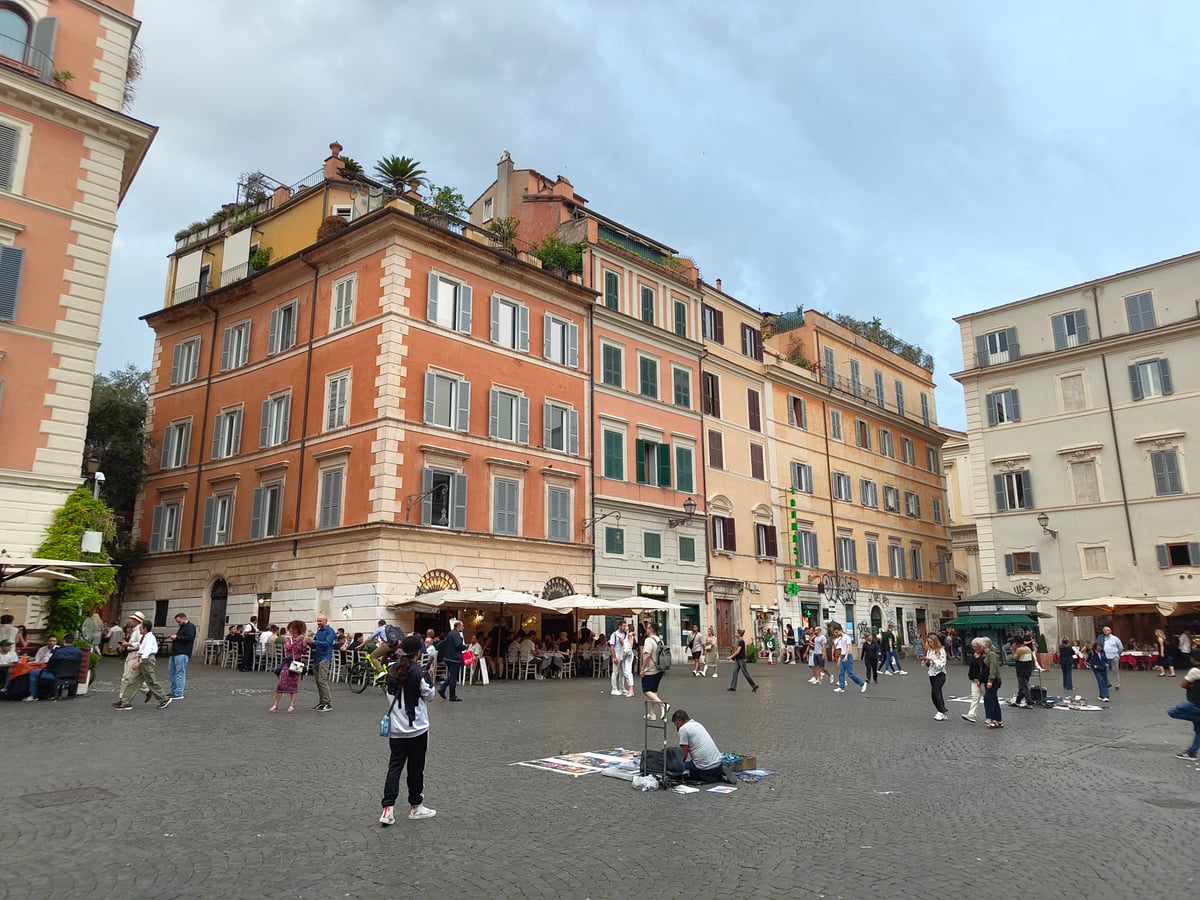 Calles y plazas del centro histórico de Roma