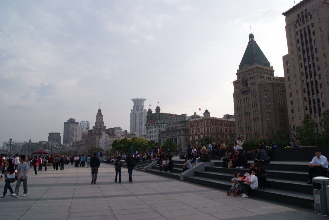 Calle, edificio, monumento o paisaje urbano de Shanghái.