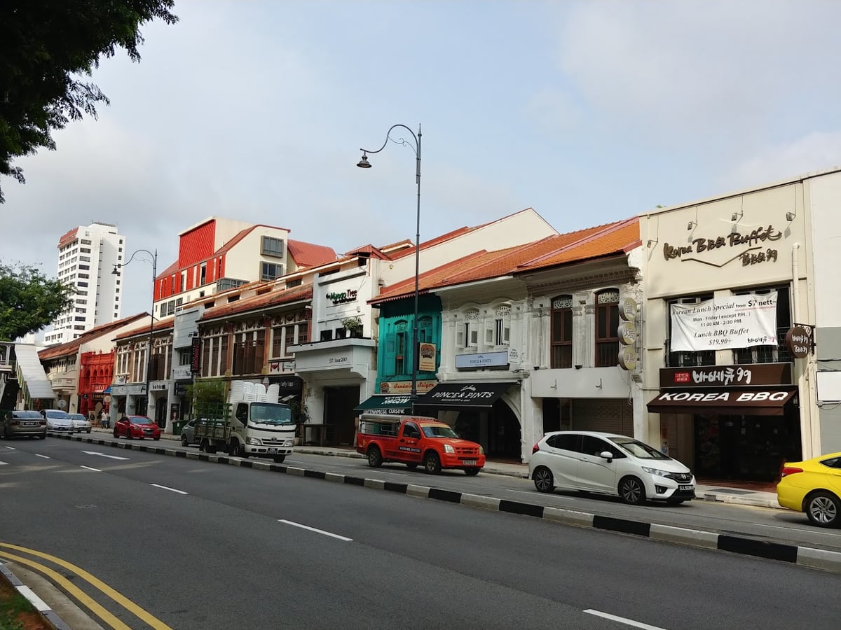 Paisaje urbano y lugares de interés del centro de Singapur