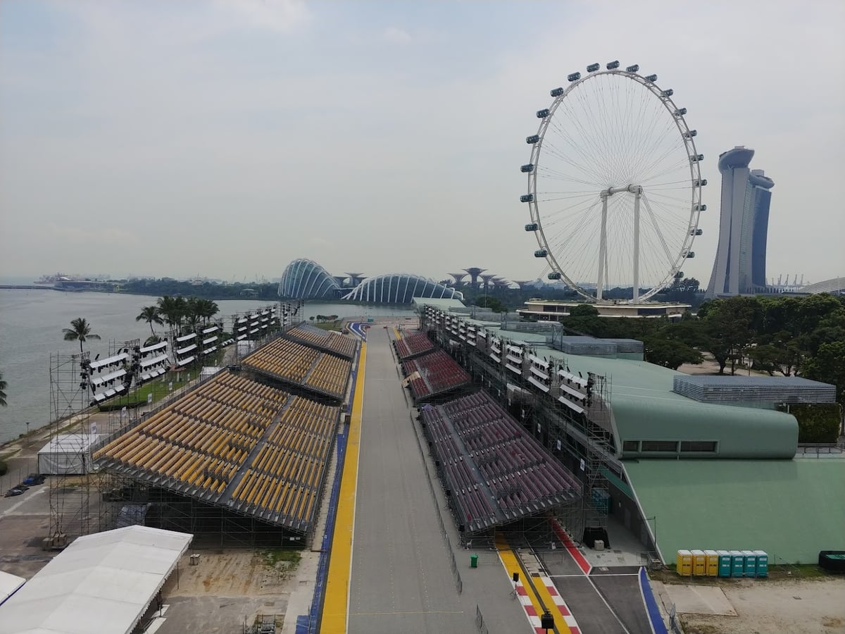 Paisaje urbano y lugares de interés del centro de Singapur