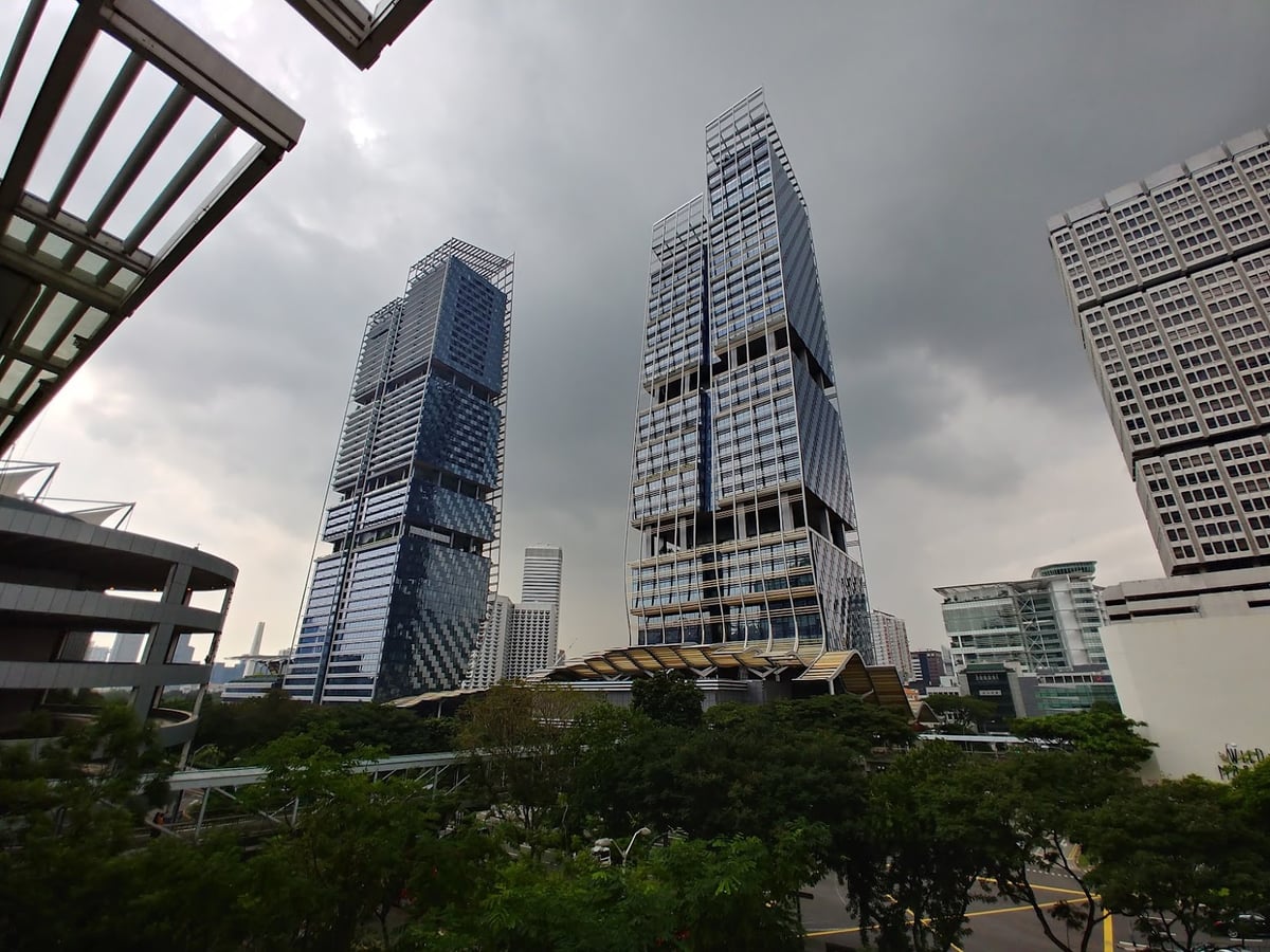 Paisaje urbano y lugares de interés del centro de Singapur
