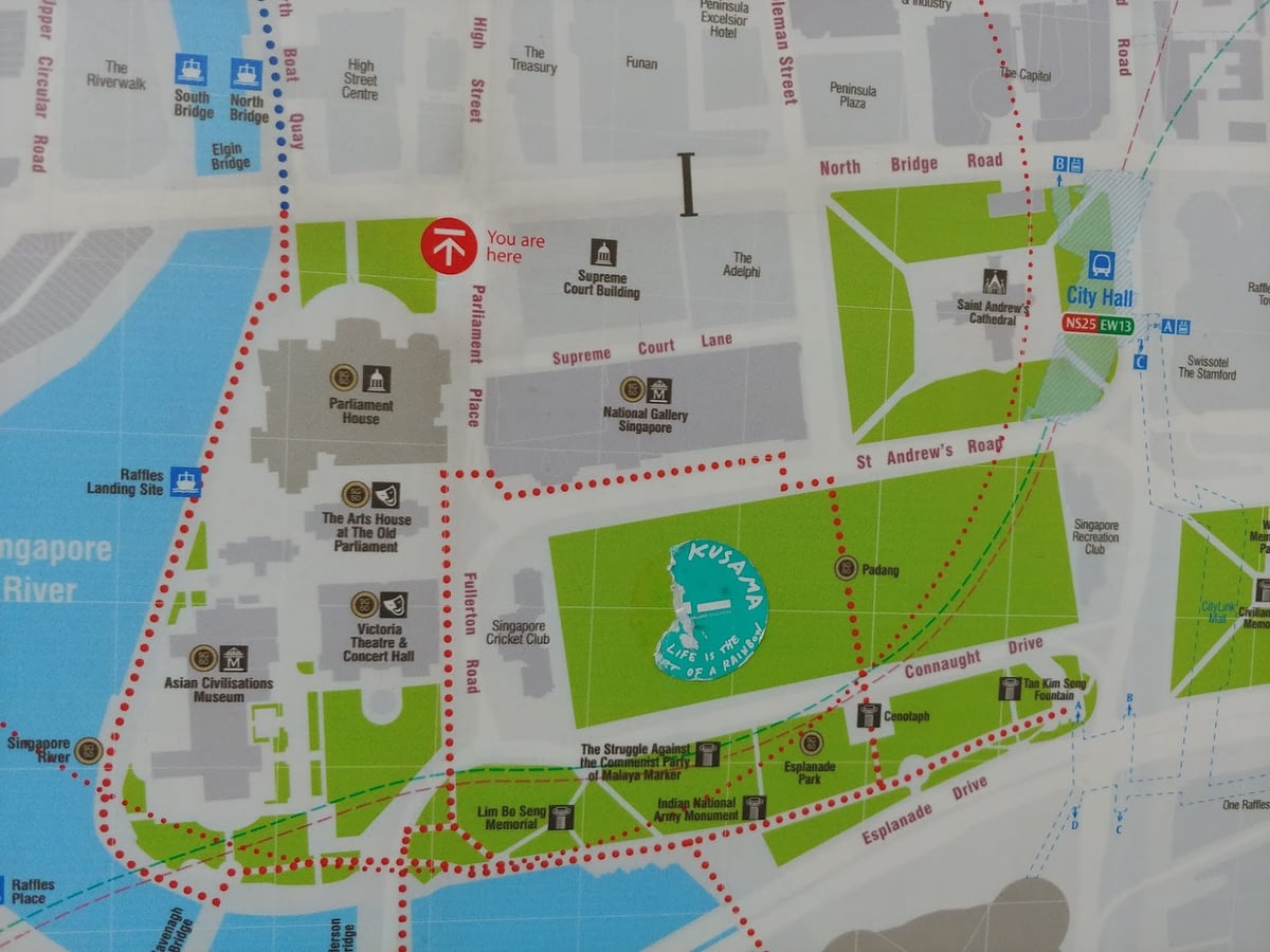 Paisaje urbano y lugares de interés del centro de Singapur