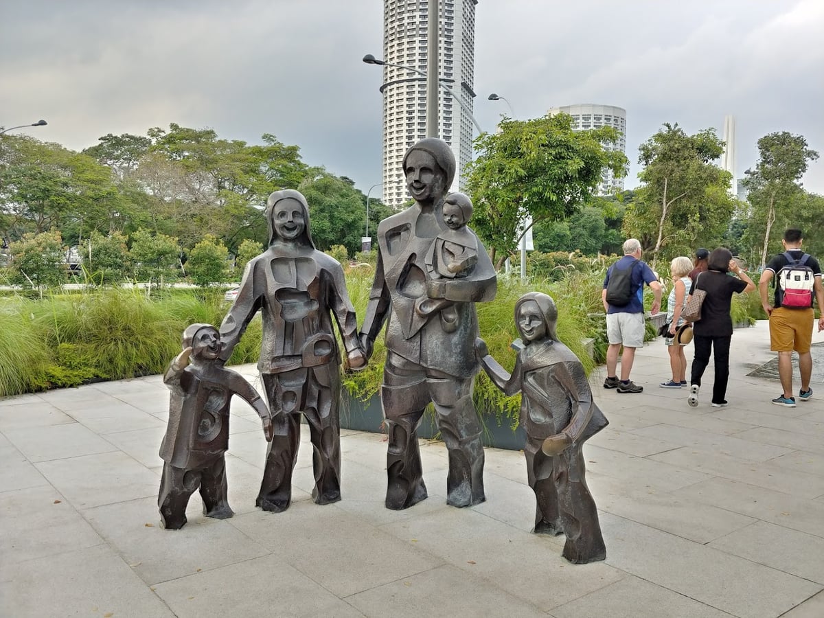 Paisaje urbano y lugares de interés del centro de Singapur