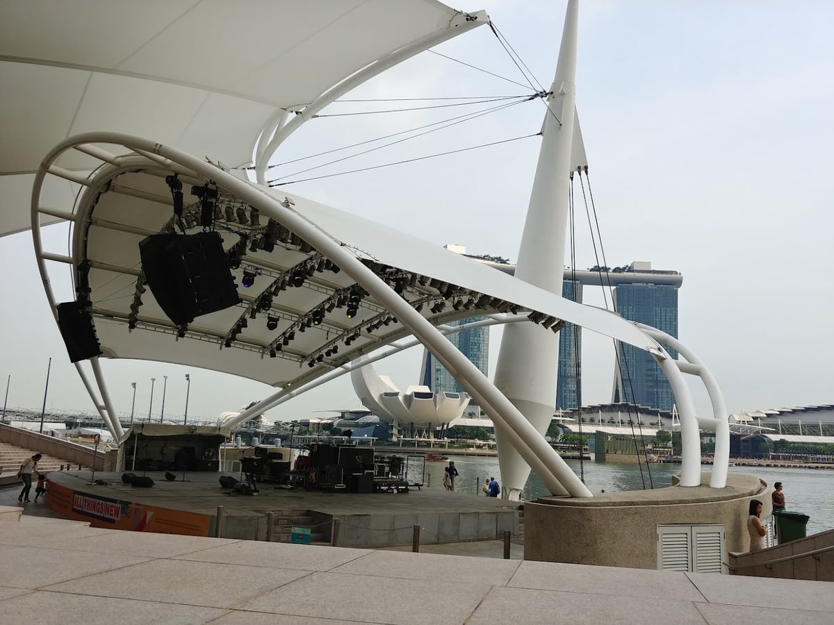 Paisaje urbano y lugares de interés del centro de Singapur