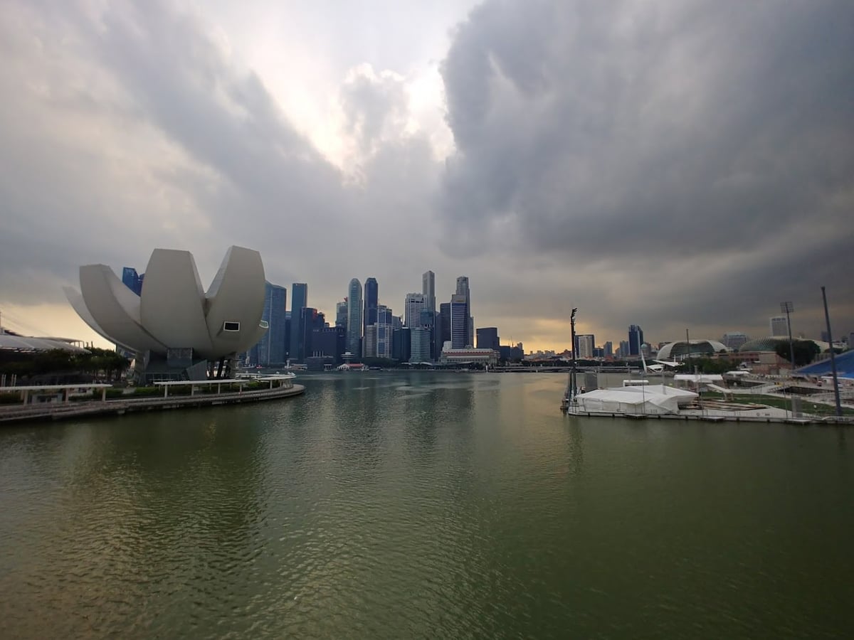 Paisaje urbano y lugares de interés del centro de Singapur