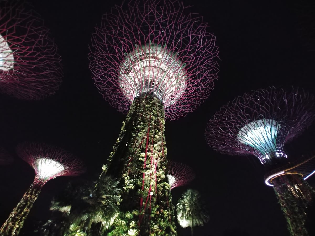 Paisaje urbano y lugares de interés del centro de Singapur