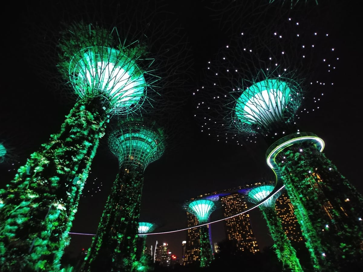 Paisaje urbano y lugares de interés del centro de Singapur
