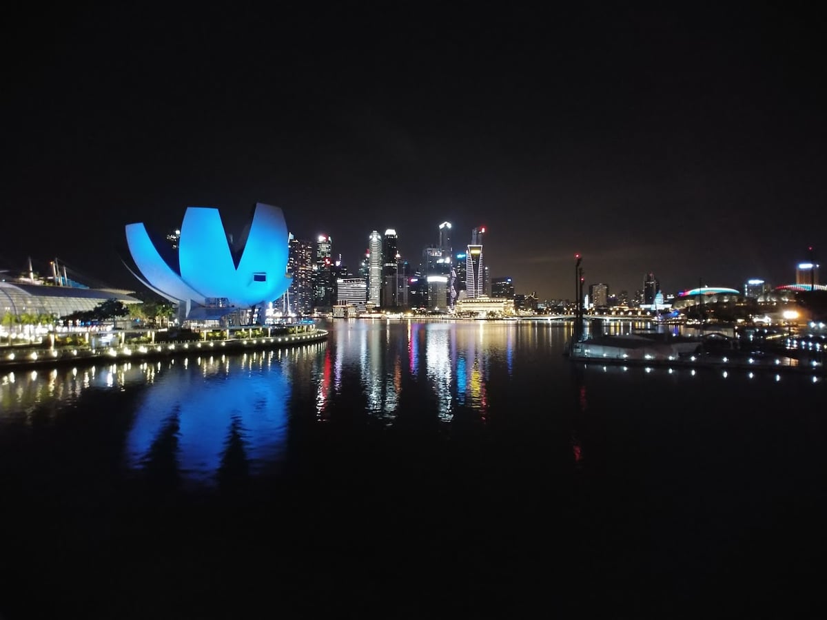 Paisaje urbano y lugares de interés del centro de Singapur