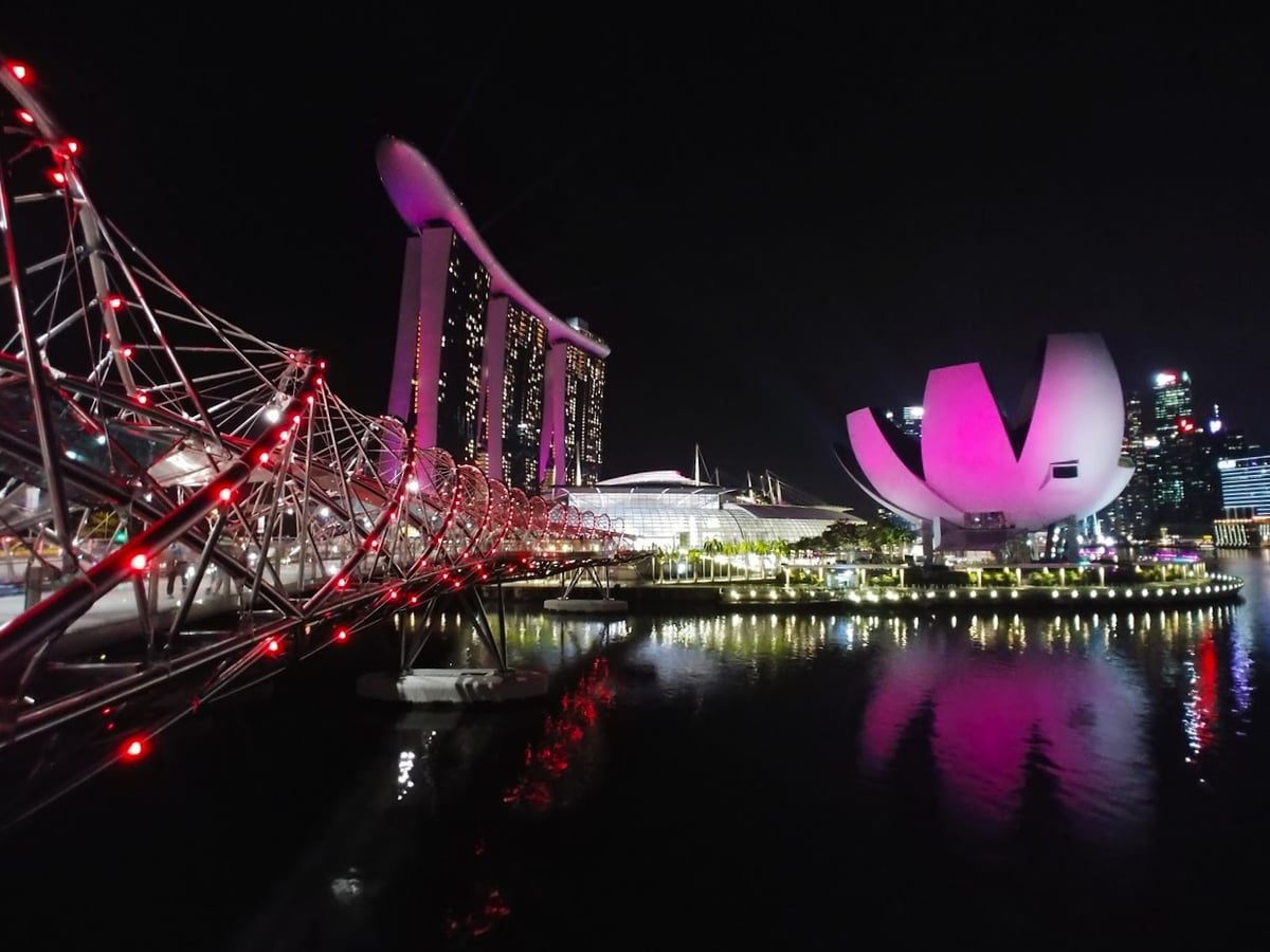 Paisaje urbano y lugares de interés del centro de Singapur