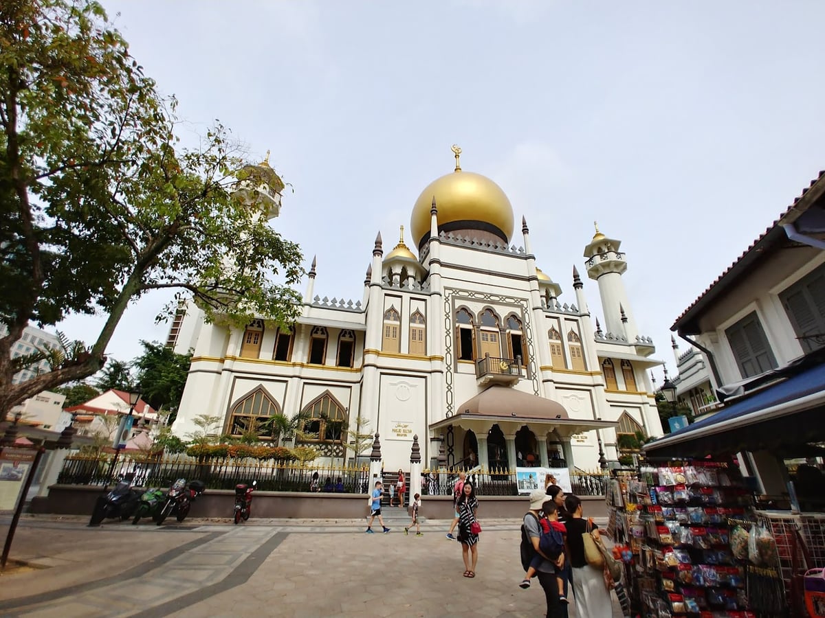 Edificios históricos y calles del centro de Singapur