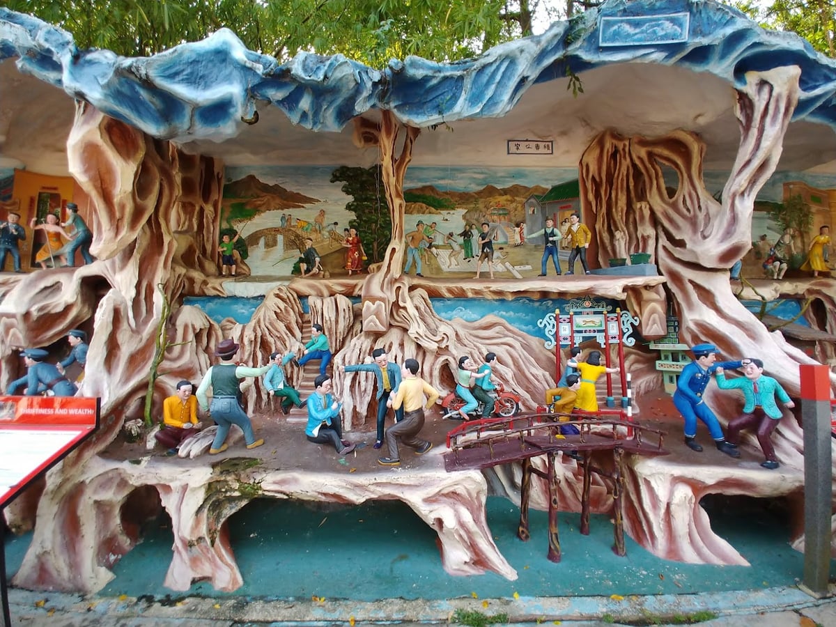 Paisaje de la isla de Sentosa en Singapur con playas, jardines y atracciones
