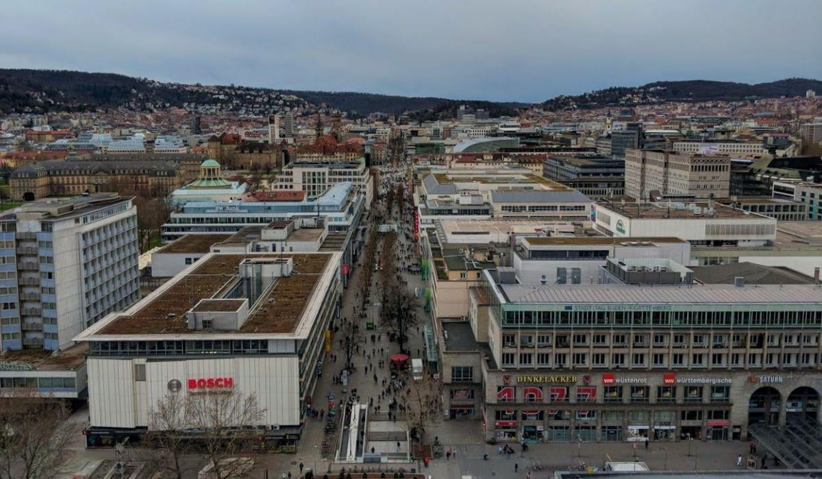 Vista panorámica de Stuttgart desde un punto elevado