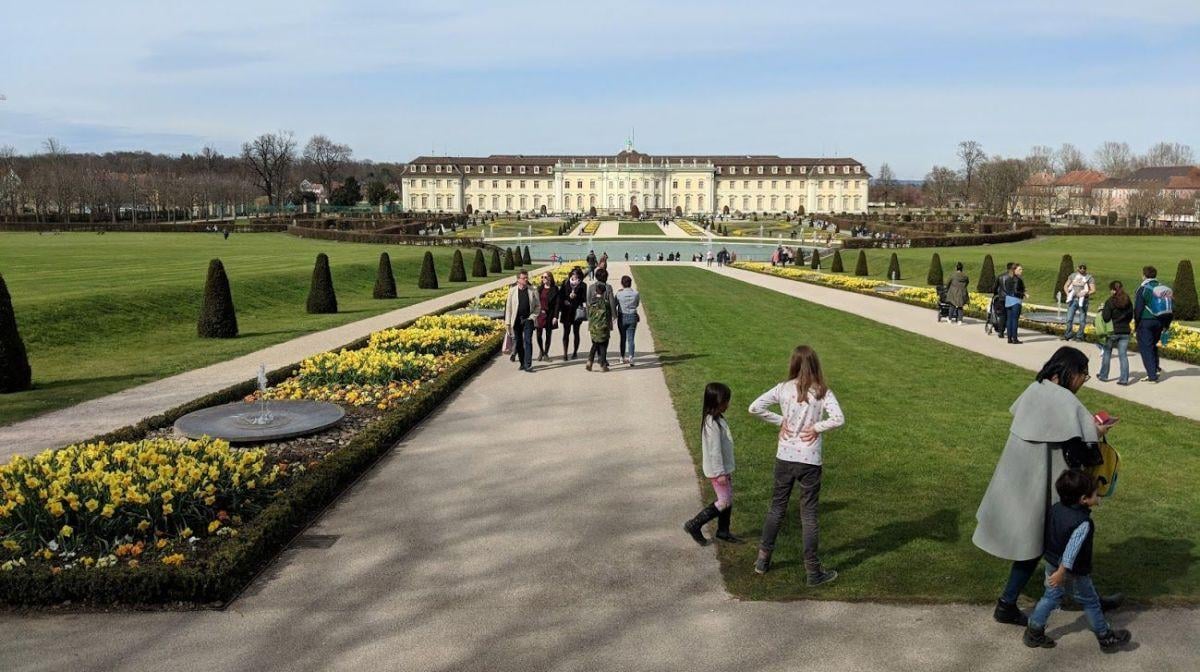 Palacio de Ludwigsburg y sus jardines vistos durante una visita