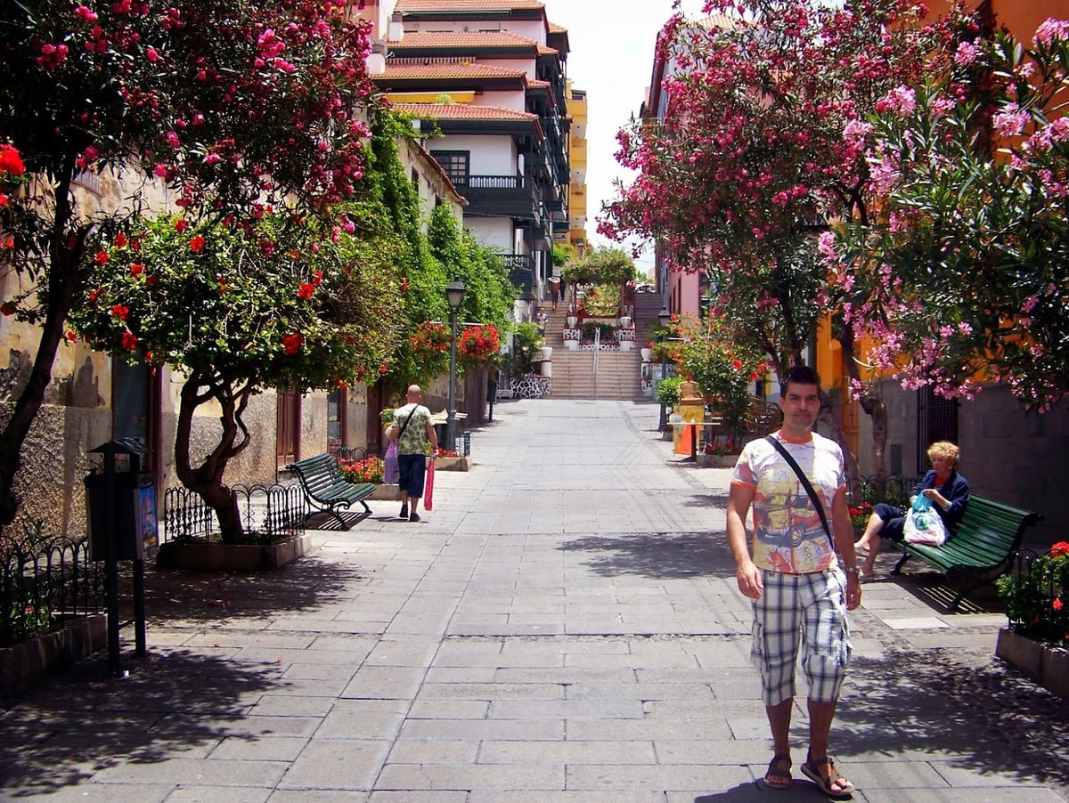 Complejo turístico junto al mar en Tenerife con piscinas y jardines