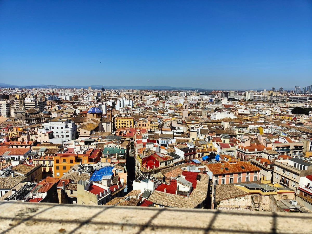 Vista panorámica del casco histórico de Valencia