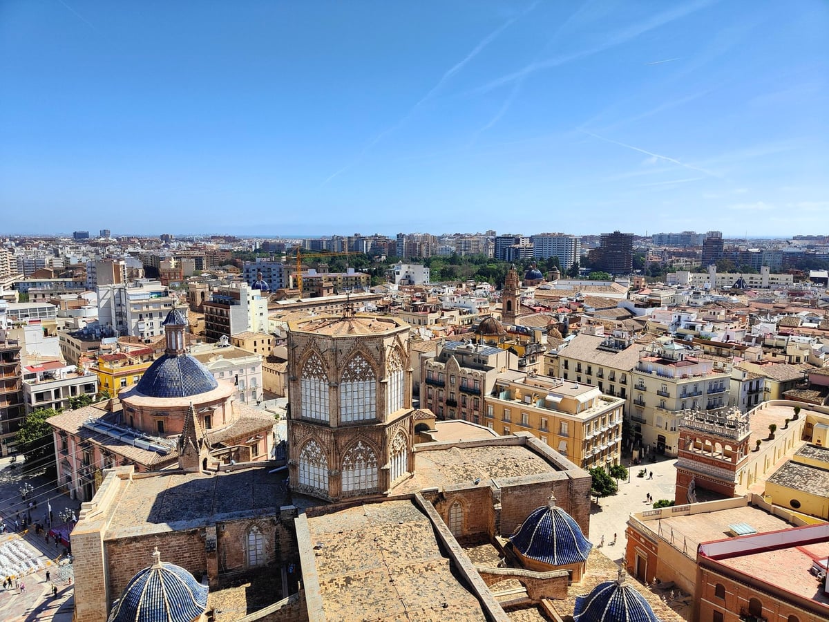 Vista panorámica del casco histórico de Valencia