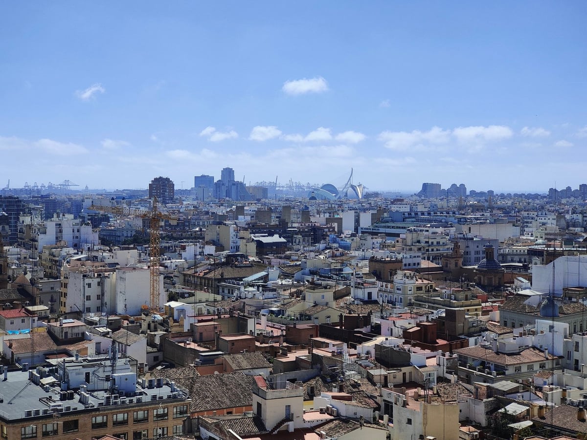 Vista panorámica del casco histórico de Valencia